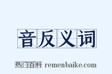 音反义词是什么意思的图片